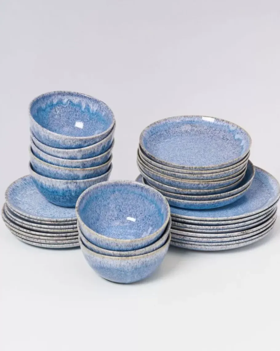 Cheap Cordoama Klassik Blau Gesprenkelt - 32 Teiliges Set Geschirr Sets