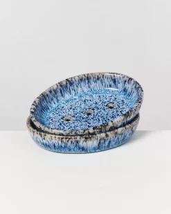 Discount Cordoama Seifenschale Blau Gesprenkelt Seifenschalen