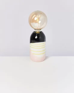 Best Farol Lampe Schwarz Rosa Gelb Gestreift Lampen