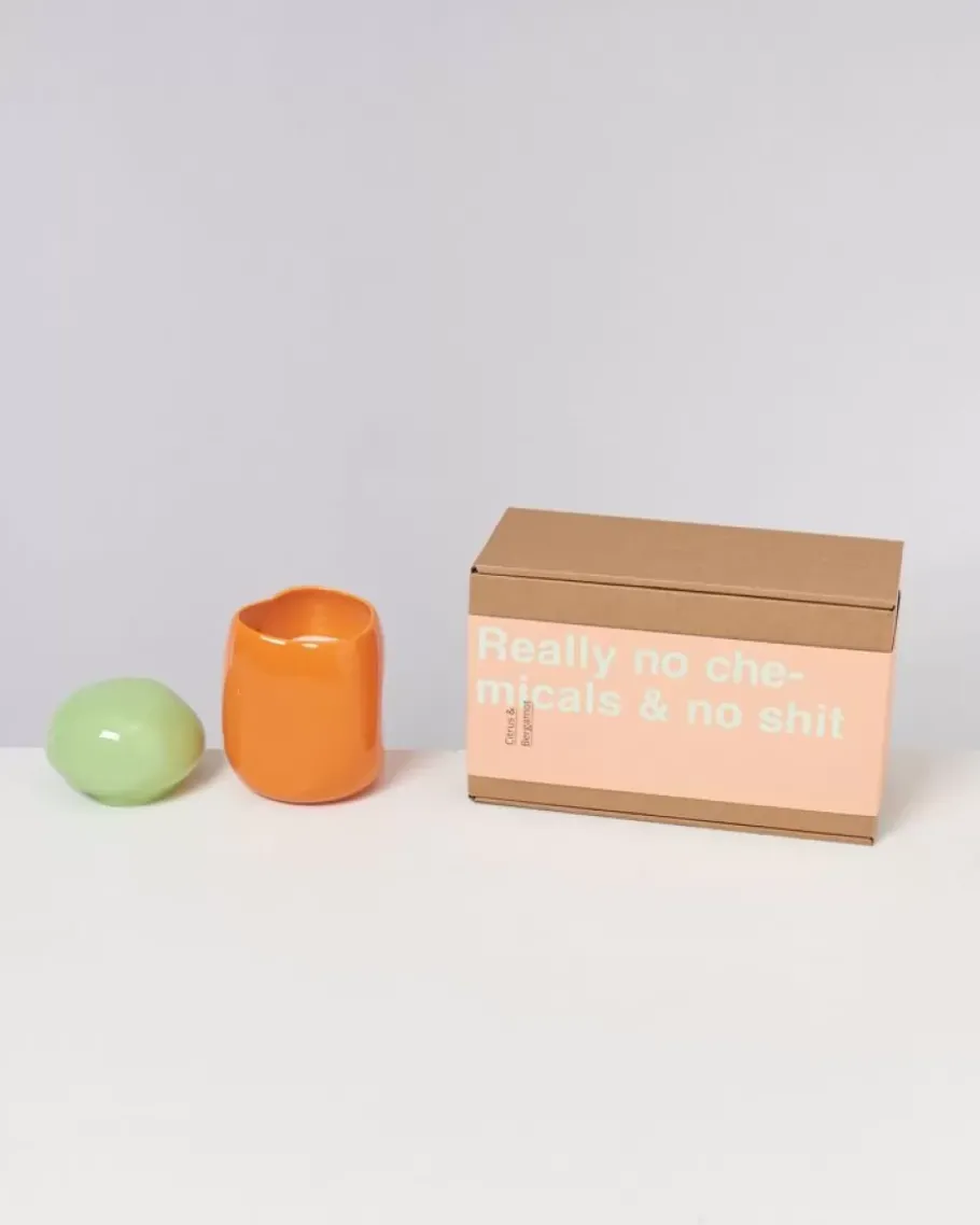 Clearance Joao Duftkerze "Dia No Mar" Orange Grun Duftkerzen