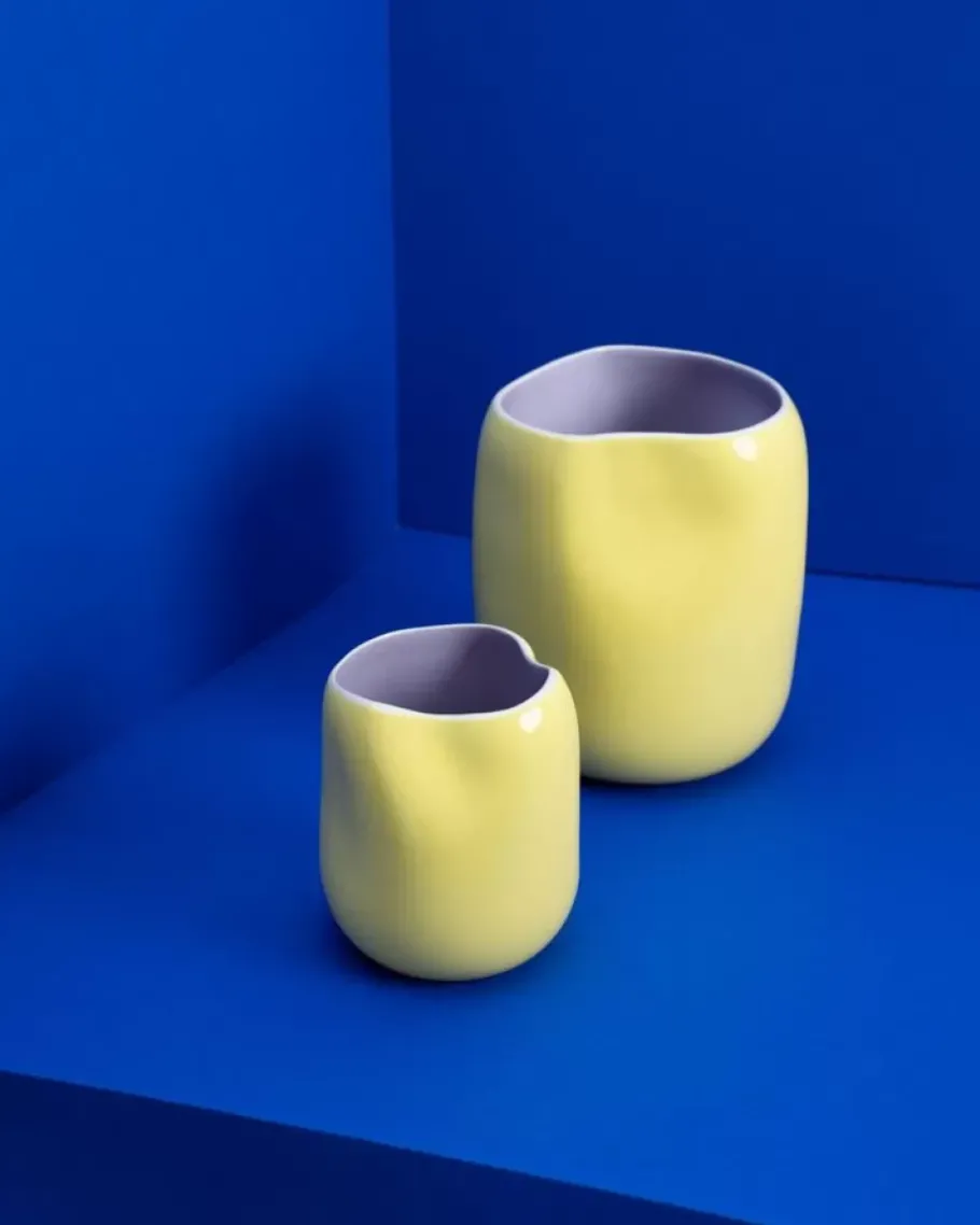 New Joao Vase L Gelb Lila Vasen
