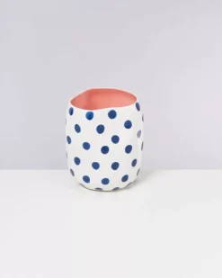 Outlet Joao Vase L Weis Mit Punkten Vasen