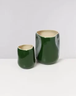 Shop Joao Vase M Grun Vanille Joao M