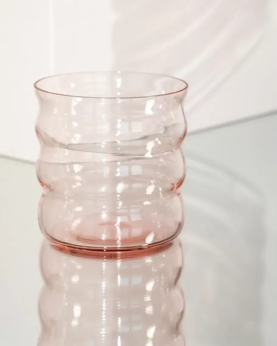 Outlet Joia Glas Bubble Pink Opal Gläser