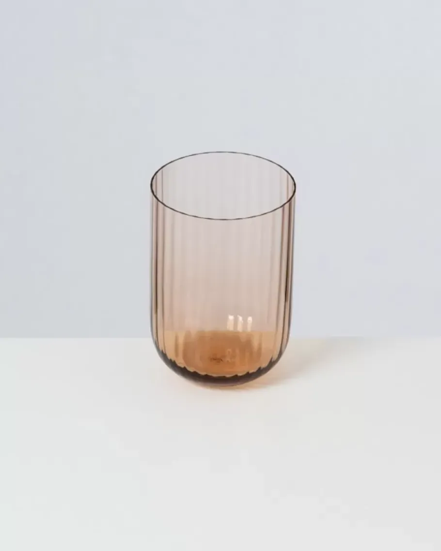 Discount Joia Glas Riffled Bronze Gläser