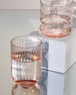 Fashion Joia Glas Riffled Pink Opal Gläser