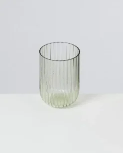 Fashion Joia Glas Riffled Smaragd Gläser