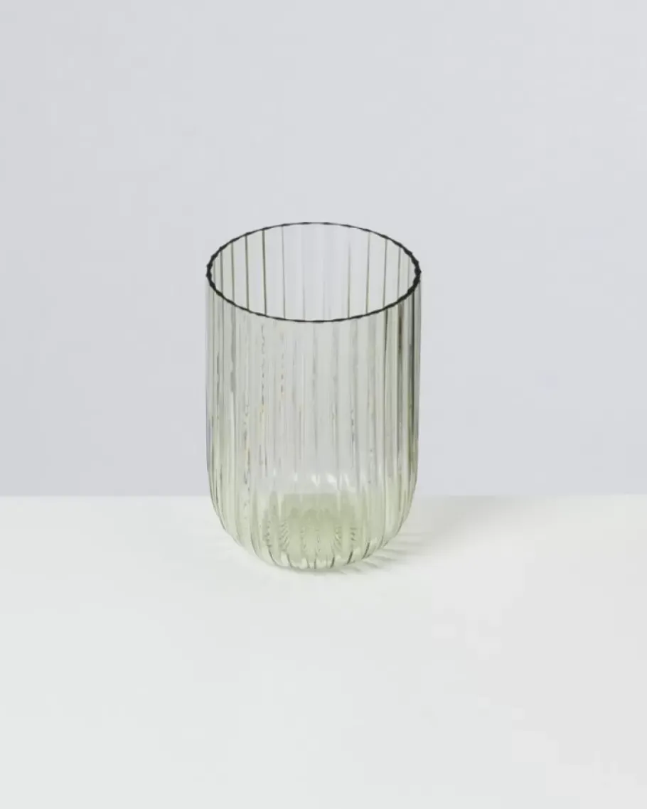Fashion Joia Glas Riffled Smaragd Gläser