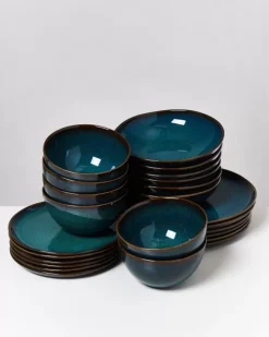 Discount Melides Oceanblue - 24 Teiliges Set Geschirr Sets