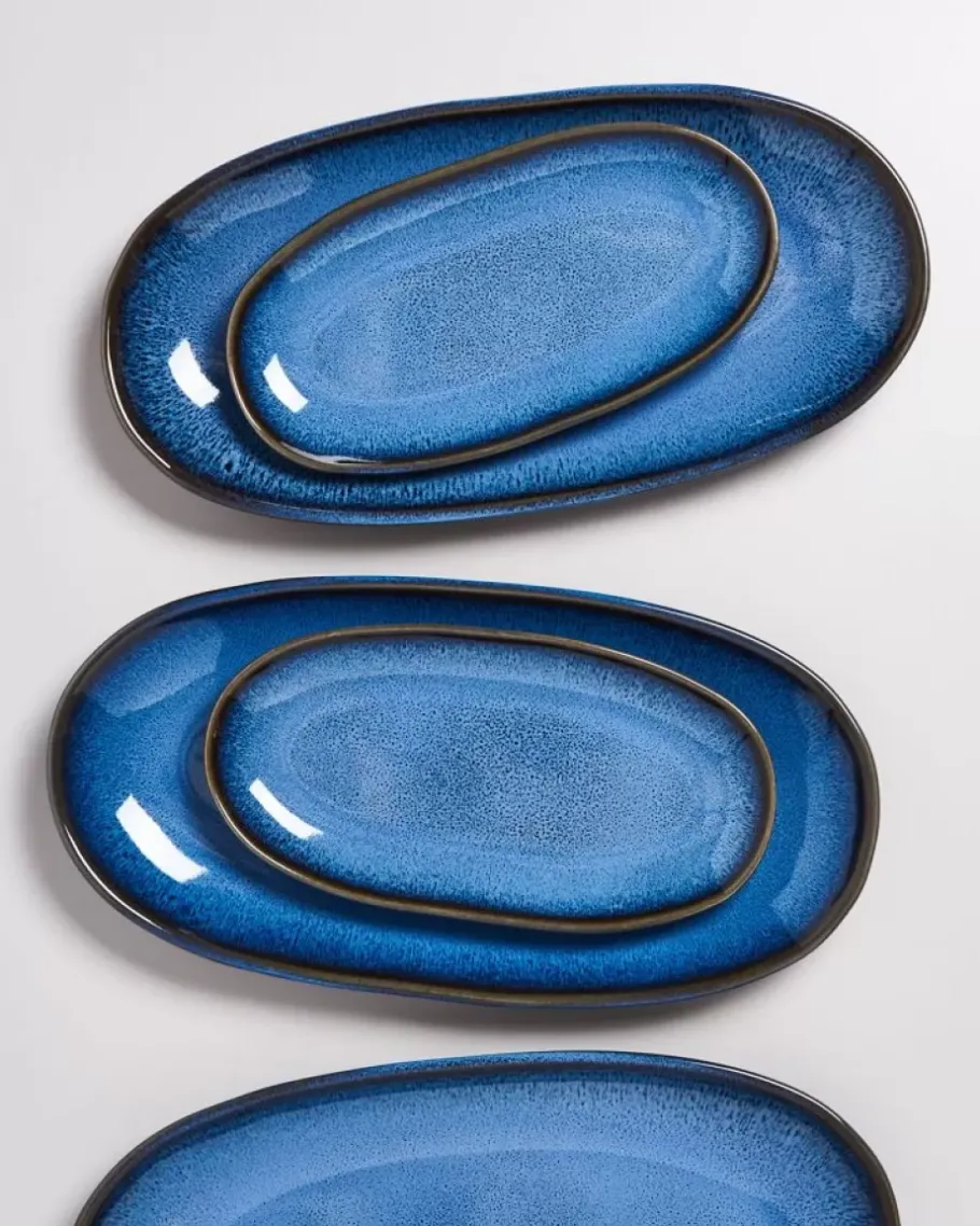 Flash Sale Melides Servierplatte L Blue Servierplatten