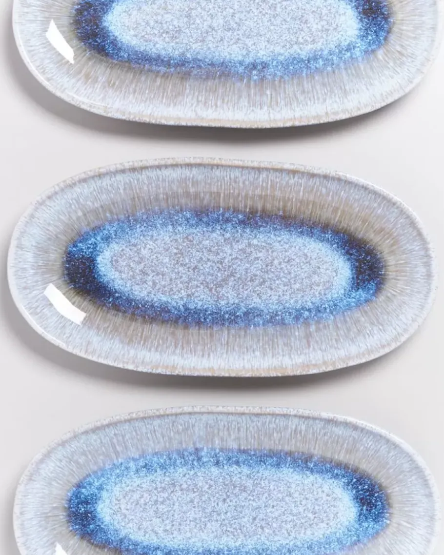 Fashion Melides Servierplatte L Stoneblue Servierplatten