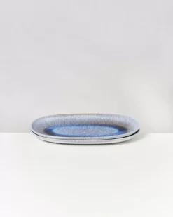 Fashion Melides Servierplatte L Stoneblue Servierplatten