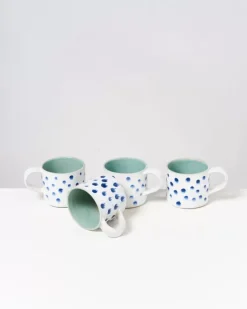 Cheap Nodoa 4Er Set Tasse Mint Mit Punkten Tassen & Becher Sets