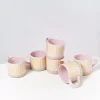 Outlet Nodoa 6Er Set Tasse Rosa Gelb Gestreift Tassen & Becher