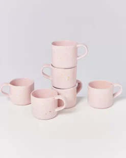 Fashion Nodoa 6Er Set Tasse Rosa Gesprenkelt Tassen & Becher Sets