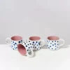 Discount Nodoa 4Er Set Tasse Rosa Mit Punkten Tassen & Becher