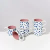 Best Nodoa 6Er Set Tasse Rosa Mit Punkten 6 Teilige Sets
