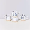 Best Nodoa 4Er Set Tasse Weis Blau Tassen & Becher Sets