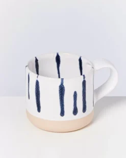 Best Nodoa 4Er Set Tasse Weis Blau Tassen & Becher Sets