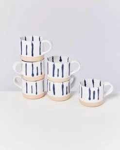 Shop Nodoa 6Er Set Tasse Weis Blau Tassen & Becher
