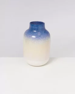Outlet Nuno Vase L Blau Rosa Gesprenkelt Vasen
