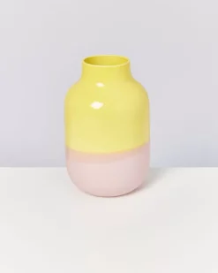 Store Nuno Vase L Gelb Rose Vasen