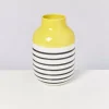 Flash Sale Nuno Vase L Gelb Schwarz Gestreift Nuno L
