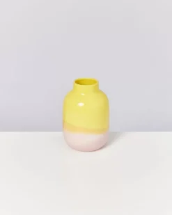 Best Sale Nuno Vase M Gelb Rose Nuno M