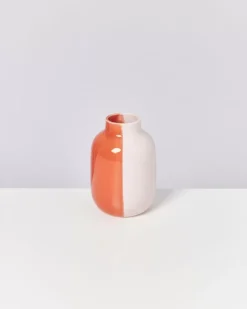 Outlet Nuno Vase M Half Coral Rose Nuno M