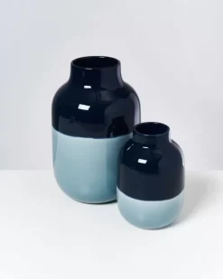 Best Sale Nuno Vase M Navy Hellblau Nuno M