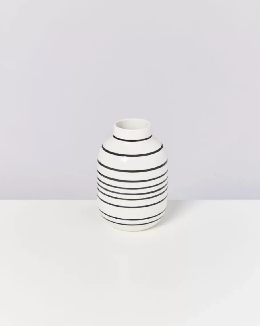 Cheap Nuno Vase M Schwarz-Weis Gestreift Nuno M