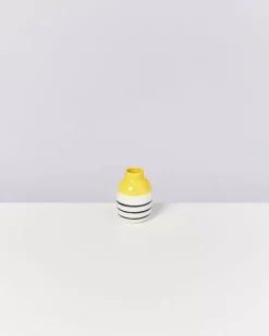 Best Nuno Vase S Gelb Schwarz Gestreift Nuno S