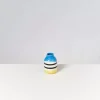 Flash Sale Nuno Vase S Schwarz-Weis Gestreift Mit Blau Nuno S