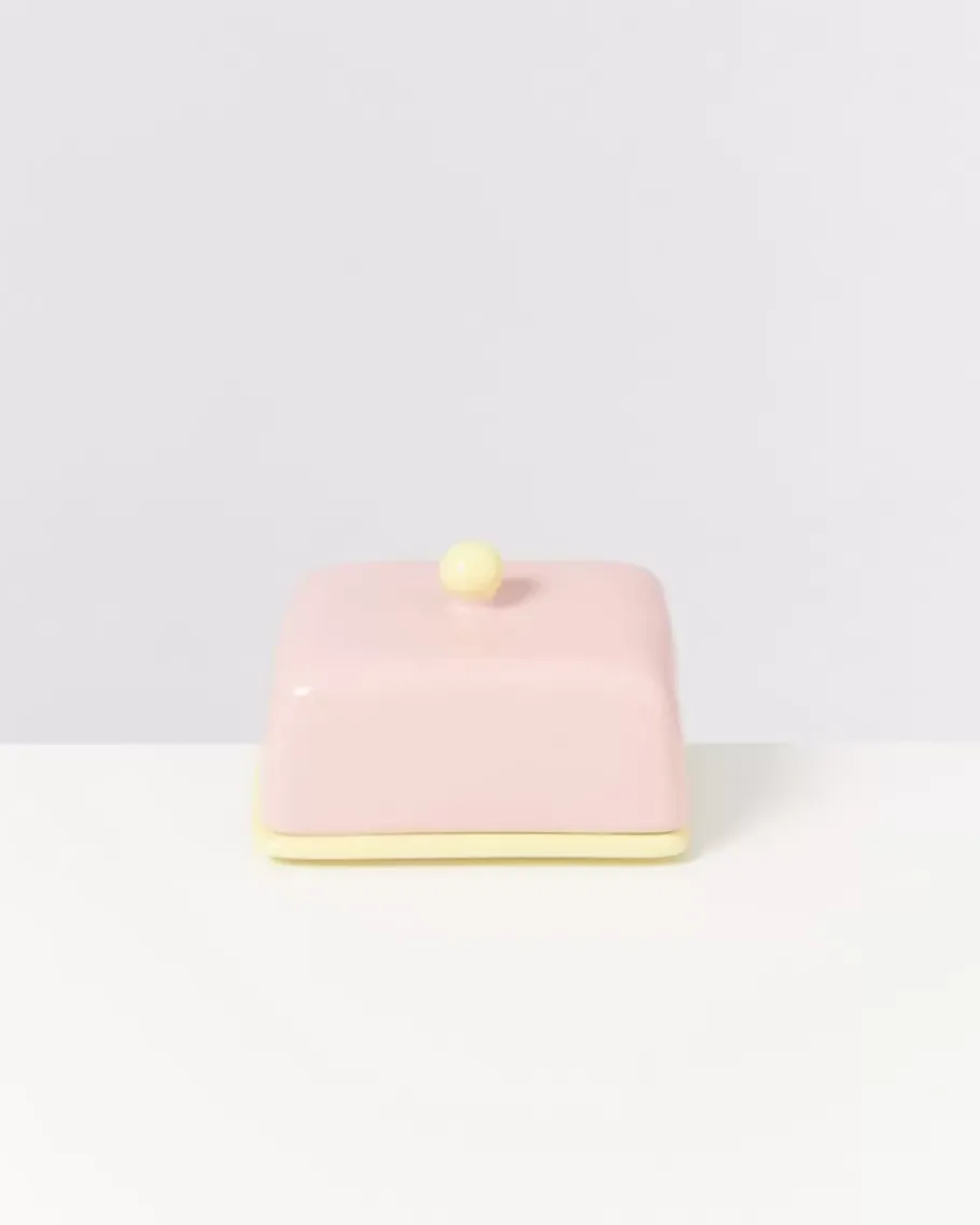 Sale Seia Butterdose Rosa Gelb Butterdosen