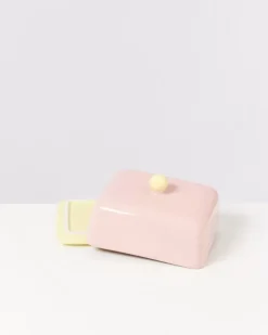 Sale Seia Butterdose Rosa Gelb Butterdosen