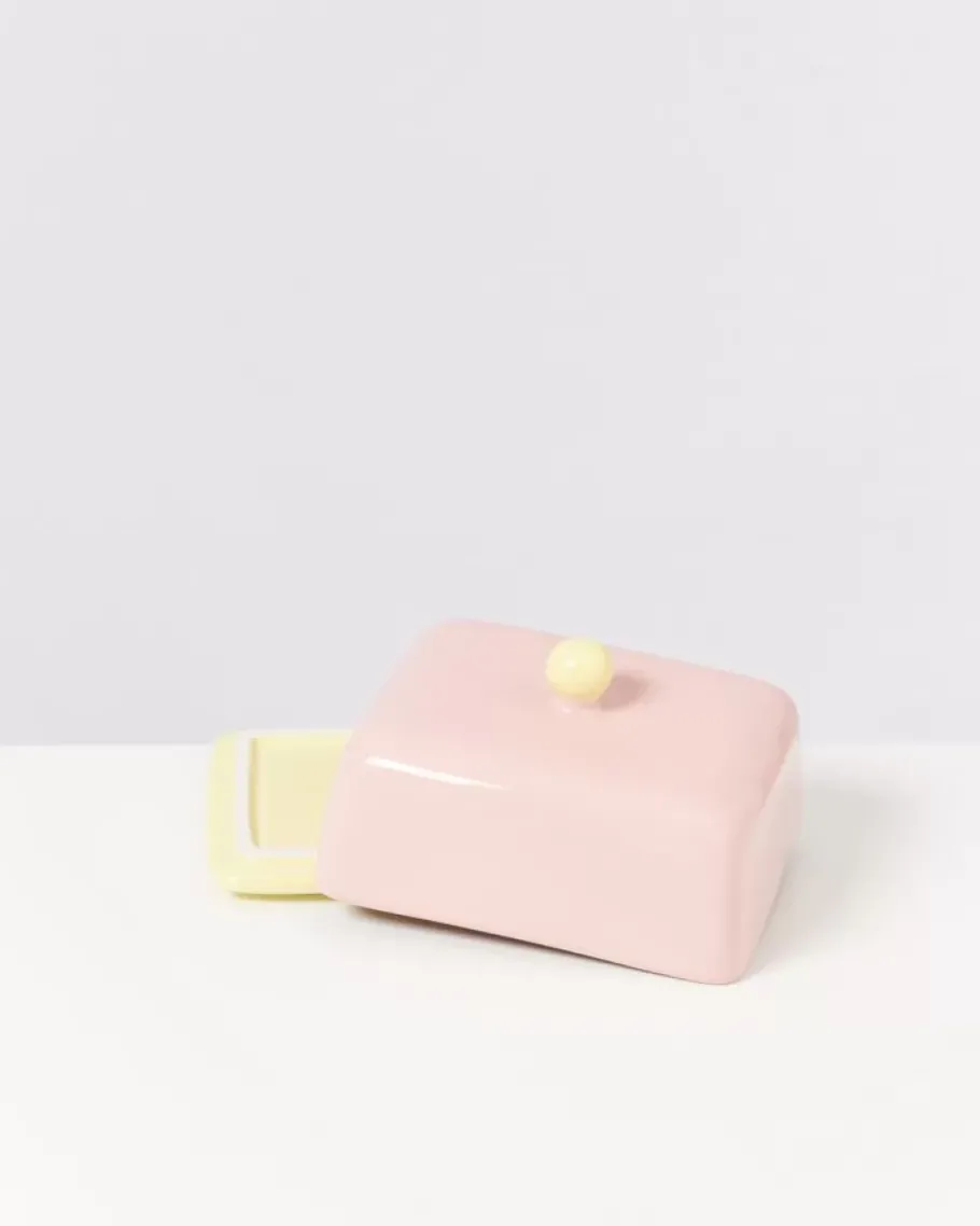 Sale Seia Butterdose Rosa Gelb Butterdosen
