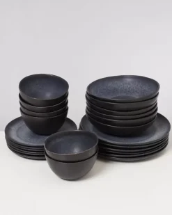Discount Sintra Schwarz - 24 Teiliges Set Geschirr Sets