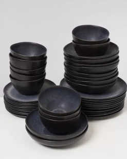 New Sintra Schwarz - 40 Teiliges Set Geschirr Sets