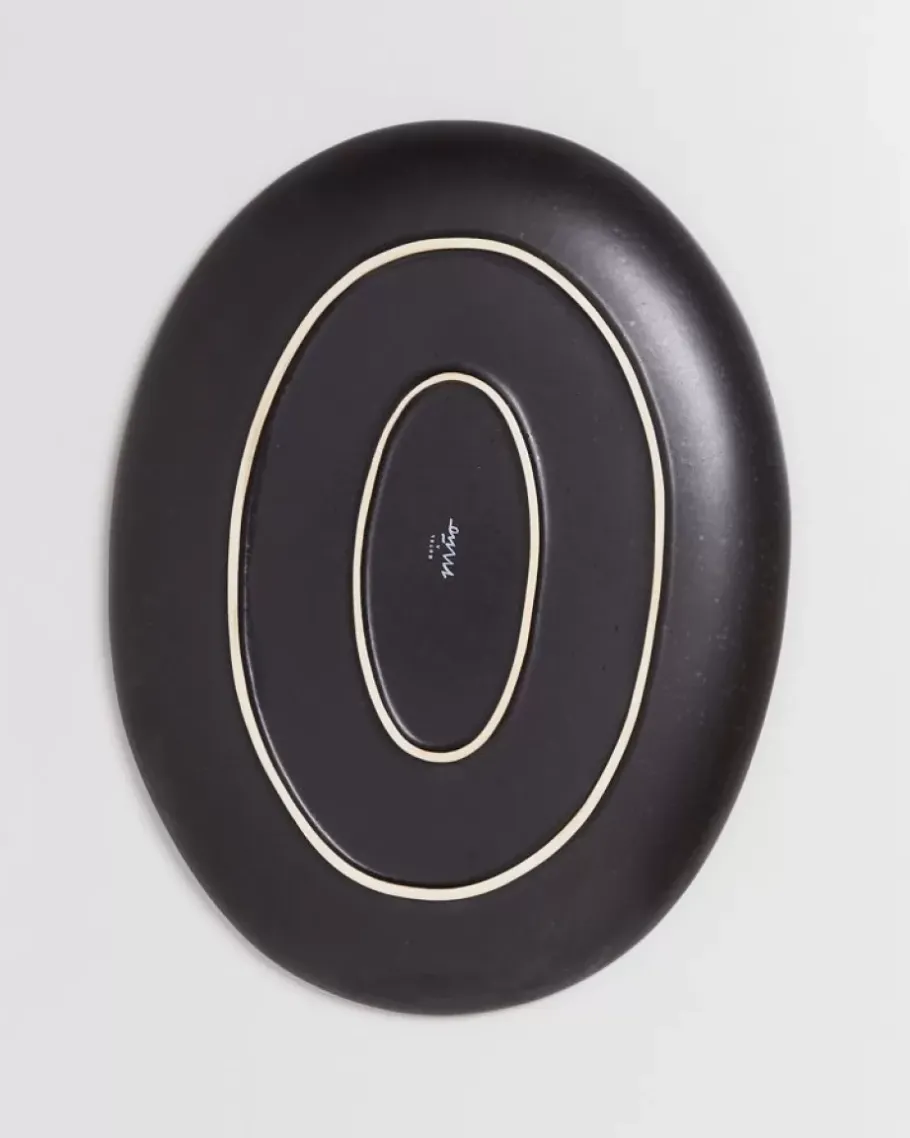 Shop Sintra Servierplatte Oval L Schwarz Servierplatten