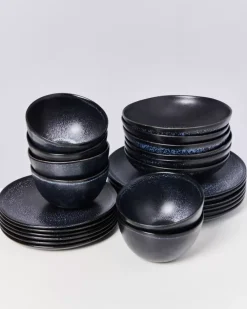 Clearance Turmalina Schwarz - 24 Teiliges Set Geschirr Sets
