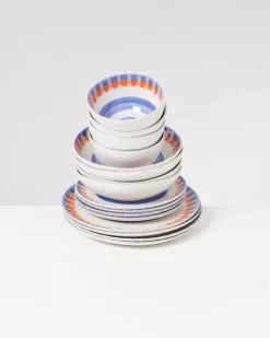 Cheap Verao Blau Orange - 16 Teiliges Set Geschirr Sets
