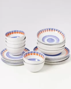 Cheap Verao Blau Orange - 24 Teiliges Set Geschirr Sets
