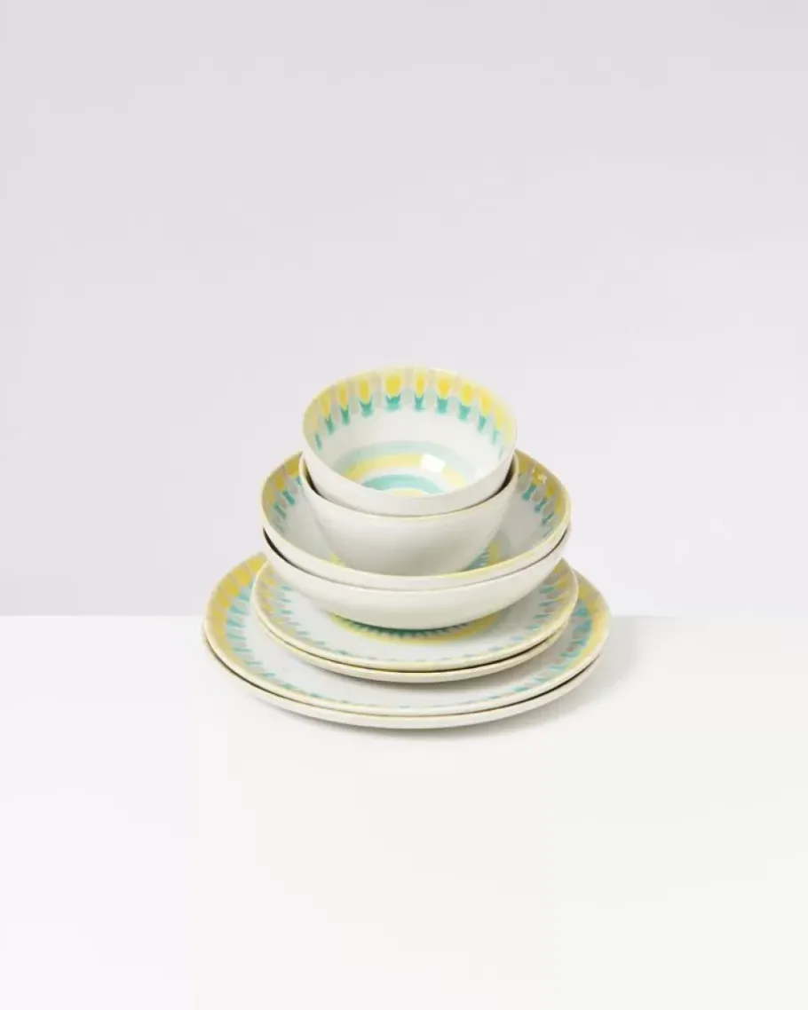 Clearance Verao Gelb Grun - 8 Teiliges Set Geschirr Sets