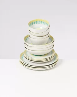 Fashion Verao Gelb Grun - 16 Teiliges Set 16 Teilige Sets