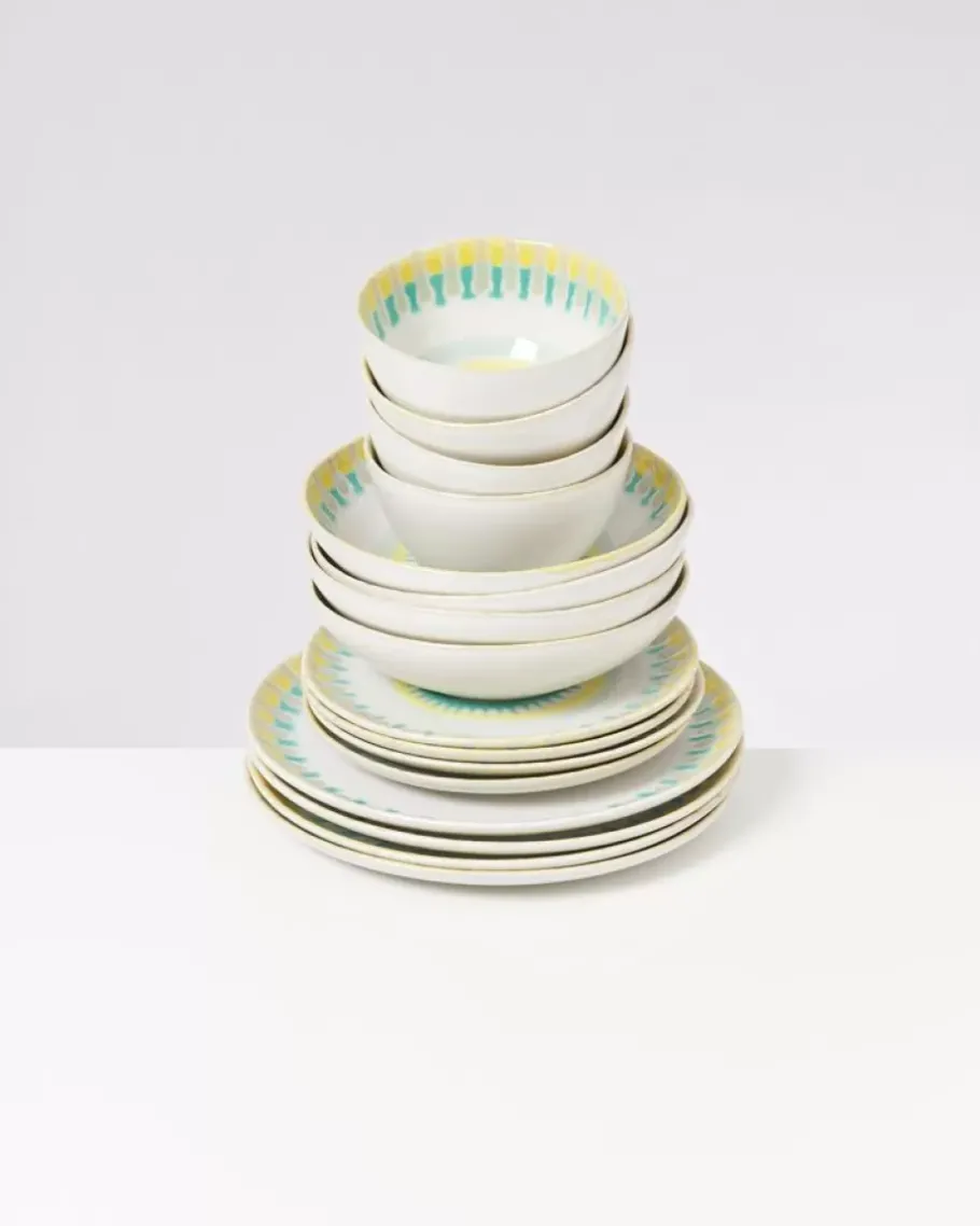 Fashion Verao Gelb Grun - 16 Teiliges Set 16 Teilige Sets