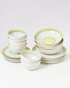 Shop Verao Gelb Grun -24 Teiliges Set Geschirr Sets