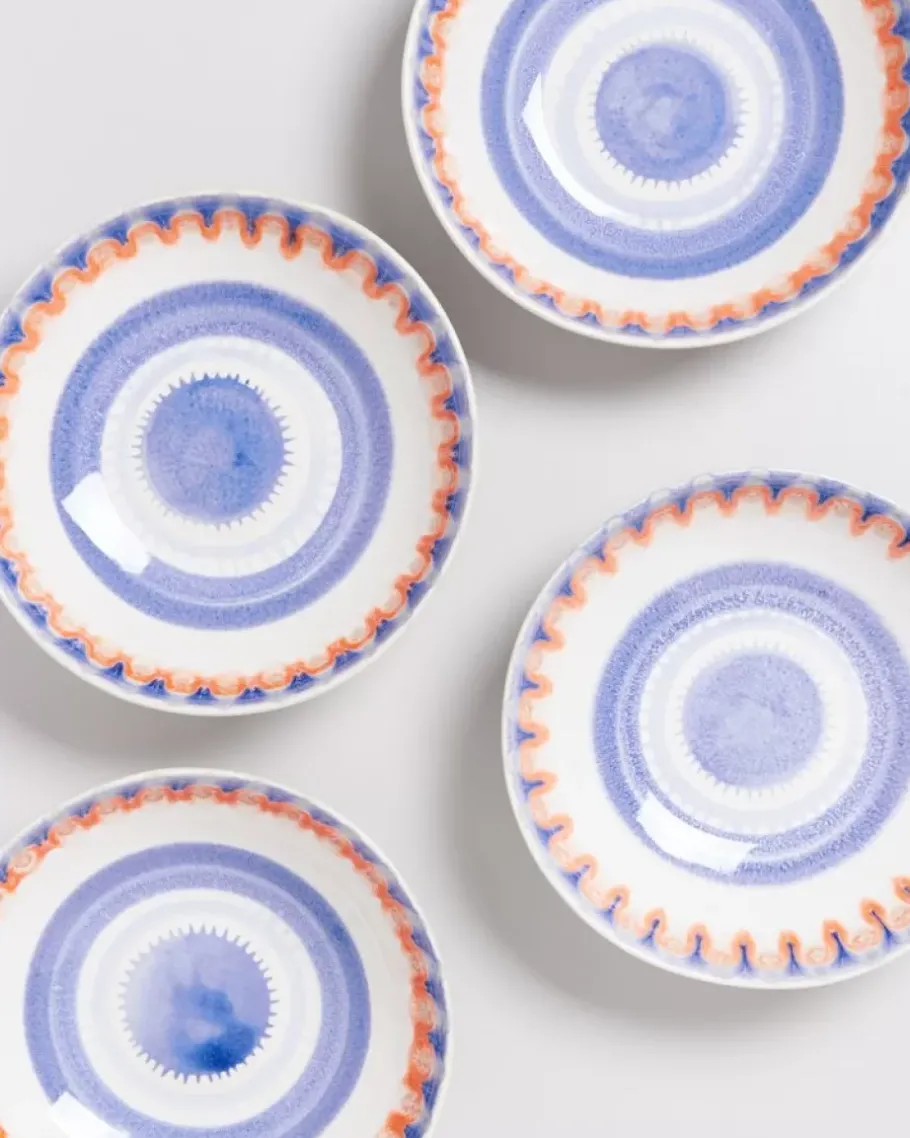 Best Sale Verao Pastateller Blau Orange Pastaschalen